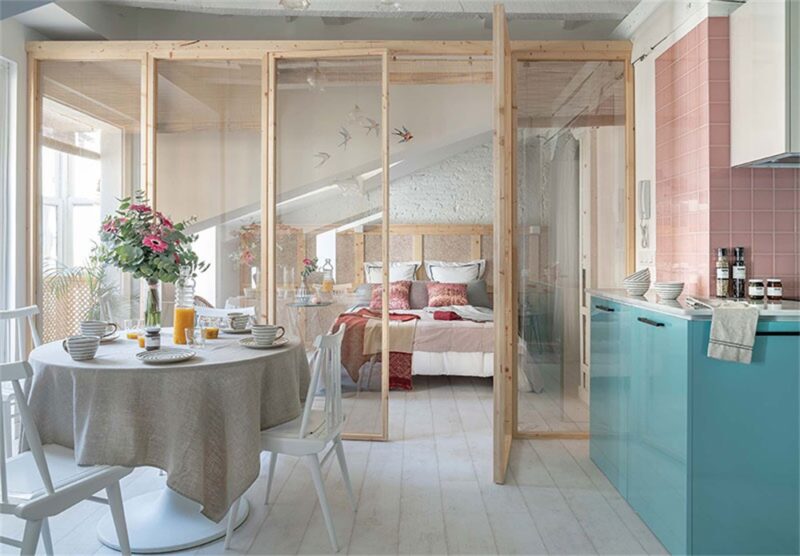 西班牙一间45平米迷人loft女孩公寓