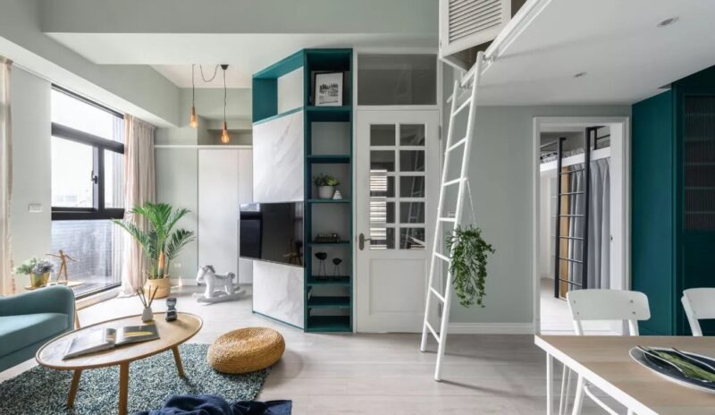 高雄一间70㎡清爽简约loft公寓