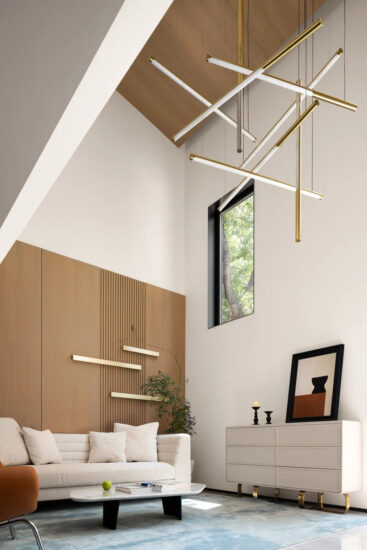 你的鹏友空间设计事务所 | 660㎡,北京别墅-浮光跃金