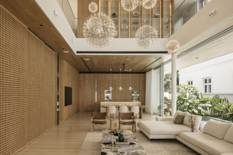 Ming Architects | 650㎡,新加坡原木色东方美学联排别墅Screen House