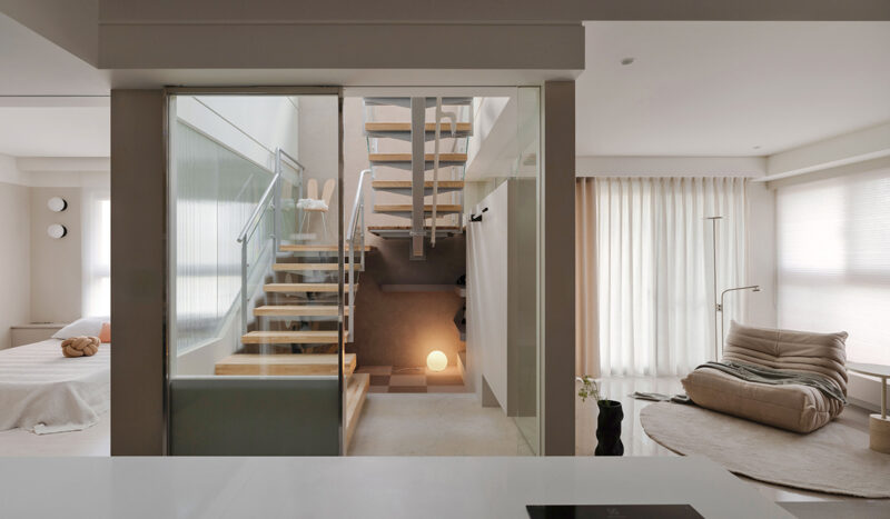 由象空间|90㎡,2大2小+6只猫,欢乐的居住多样性复式公寓