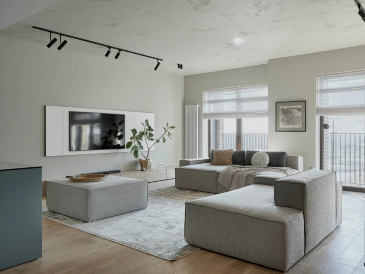 Kwite Bureau|85㎡,大一室开放式极简主义公寓