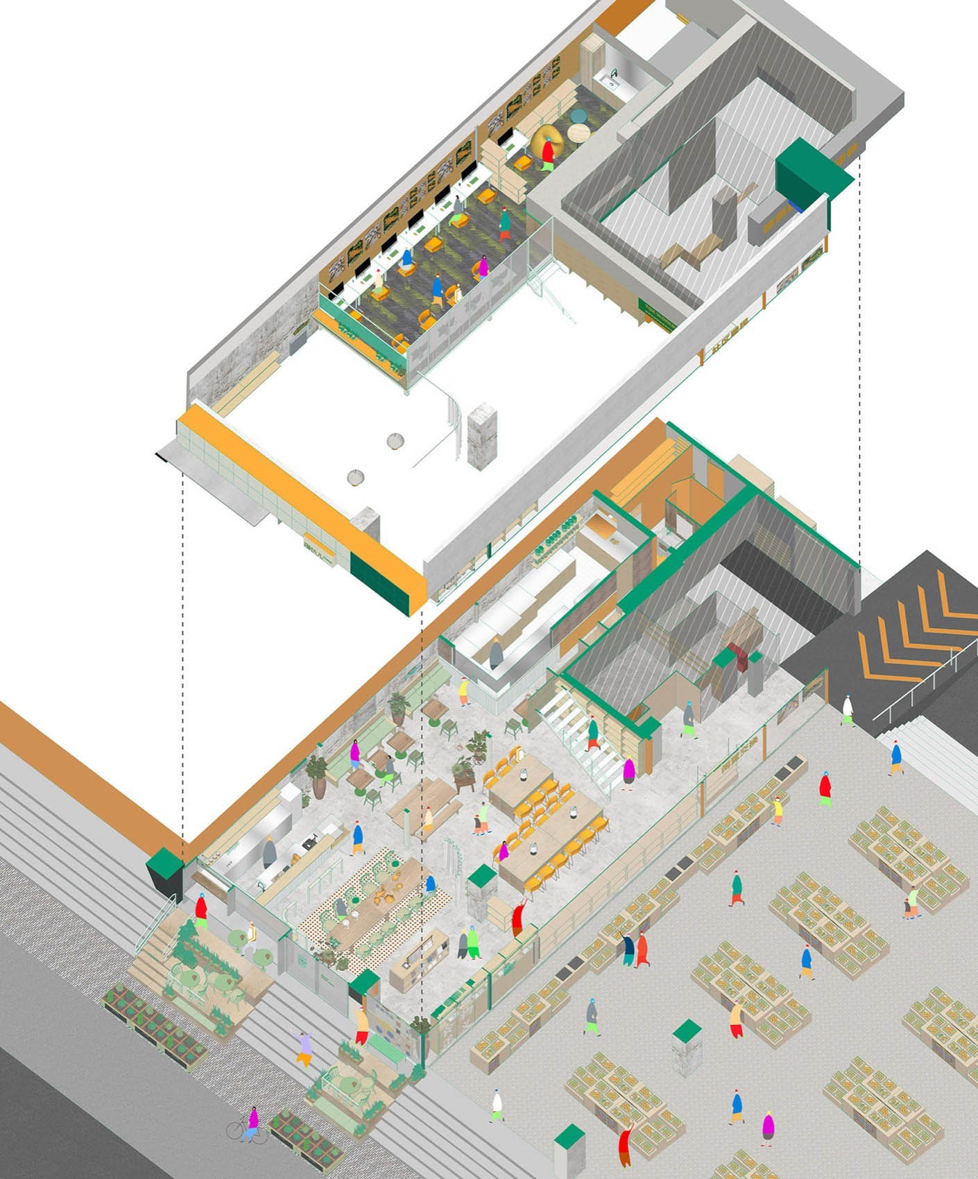 咖啡厅设计,多功能空间,社区集合空间改造,零售店设计,书店零售店,社区集合店设计,餐厅设计,成都搭伙儿CHAOS社区集合空间,成都,有门建筑