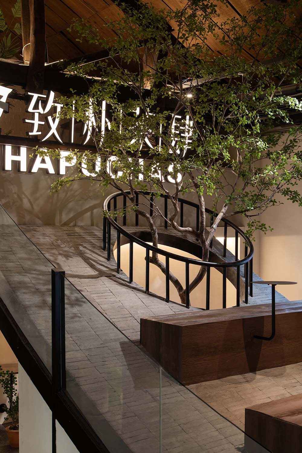 茶饮店设计,茶室设计,开放式茶饮店,茶饮店设计案例,茶饮店设计方案,厂房改造茶饮店,太原致朴茶肆,太原,BLEND DESIGN 斑斓空间