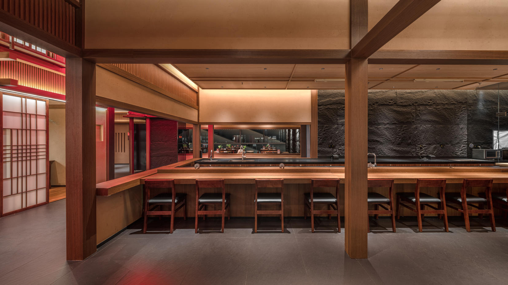 餐厅设计,植田·田之间建筑计,日料店设计案例,日料店设计方案,休闲餐厅设计,日料店设计,杭州万象城,杭州,竹哩日料