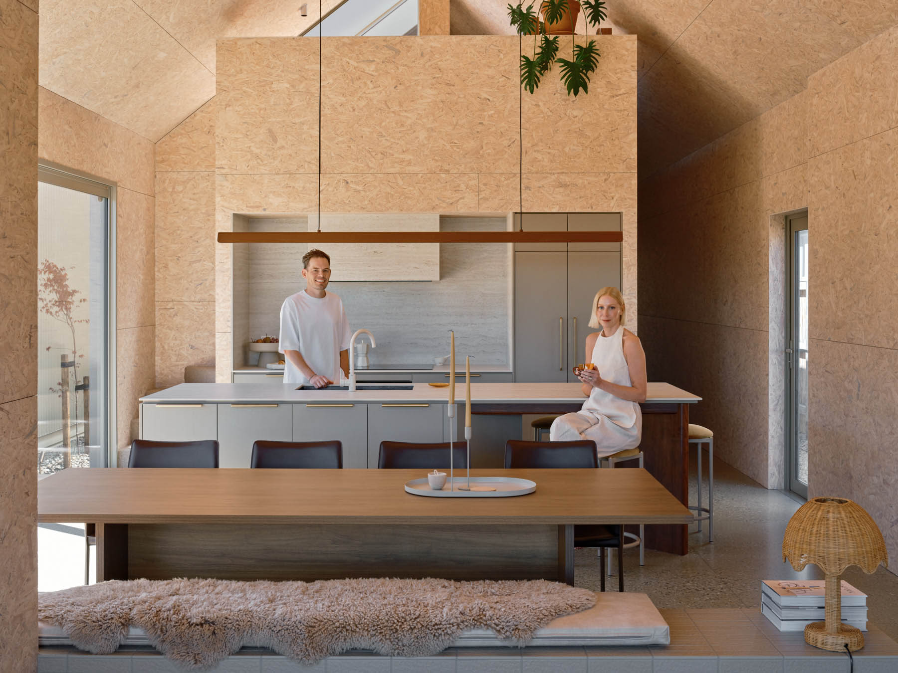 别墅设计,别墅设计案例,别墅设计方案,Strutt Studios,度假别墅,新西兰,极简主义,原木色,瓦纳卡湖