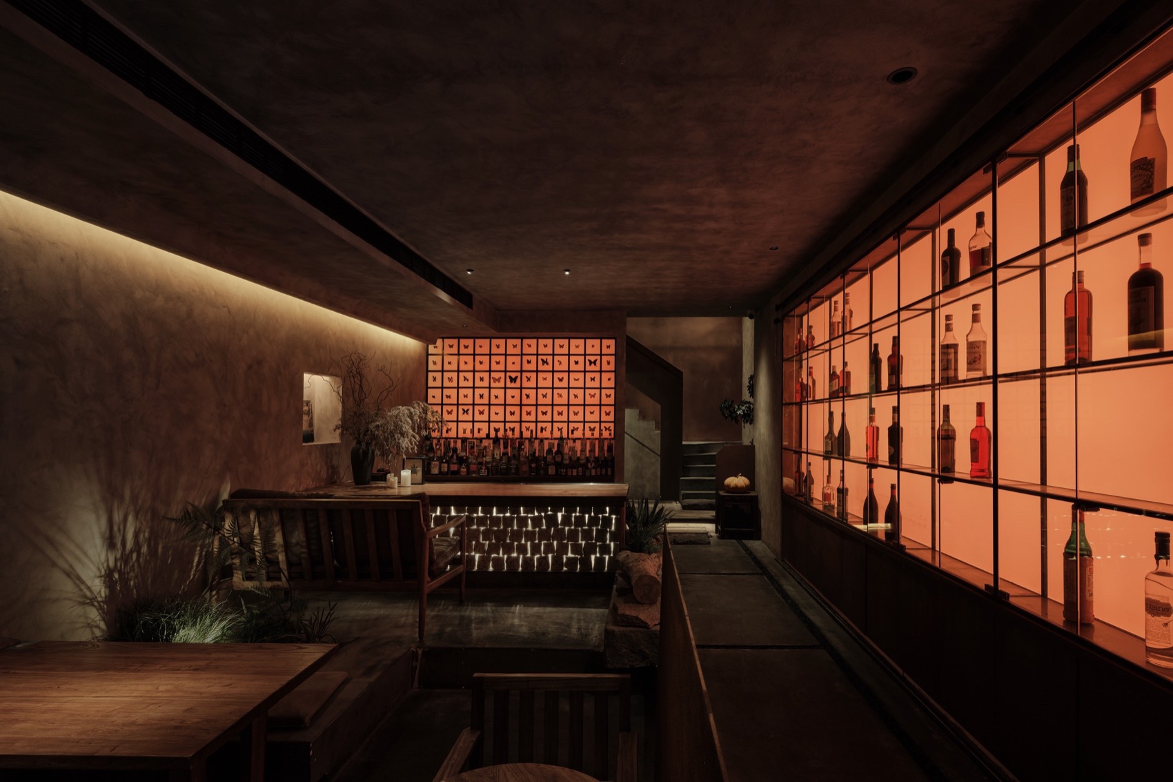 餐厅设计,餐厅设计案例,融合菜餐厅设计,餐厅设计方案,潮汕菜餐厅,创意餐厅设计,侘寂风餐厅,宁波Moonlit月上月融合菜餐厅,宁波,以为设计