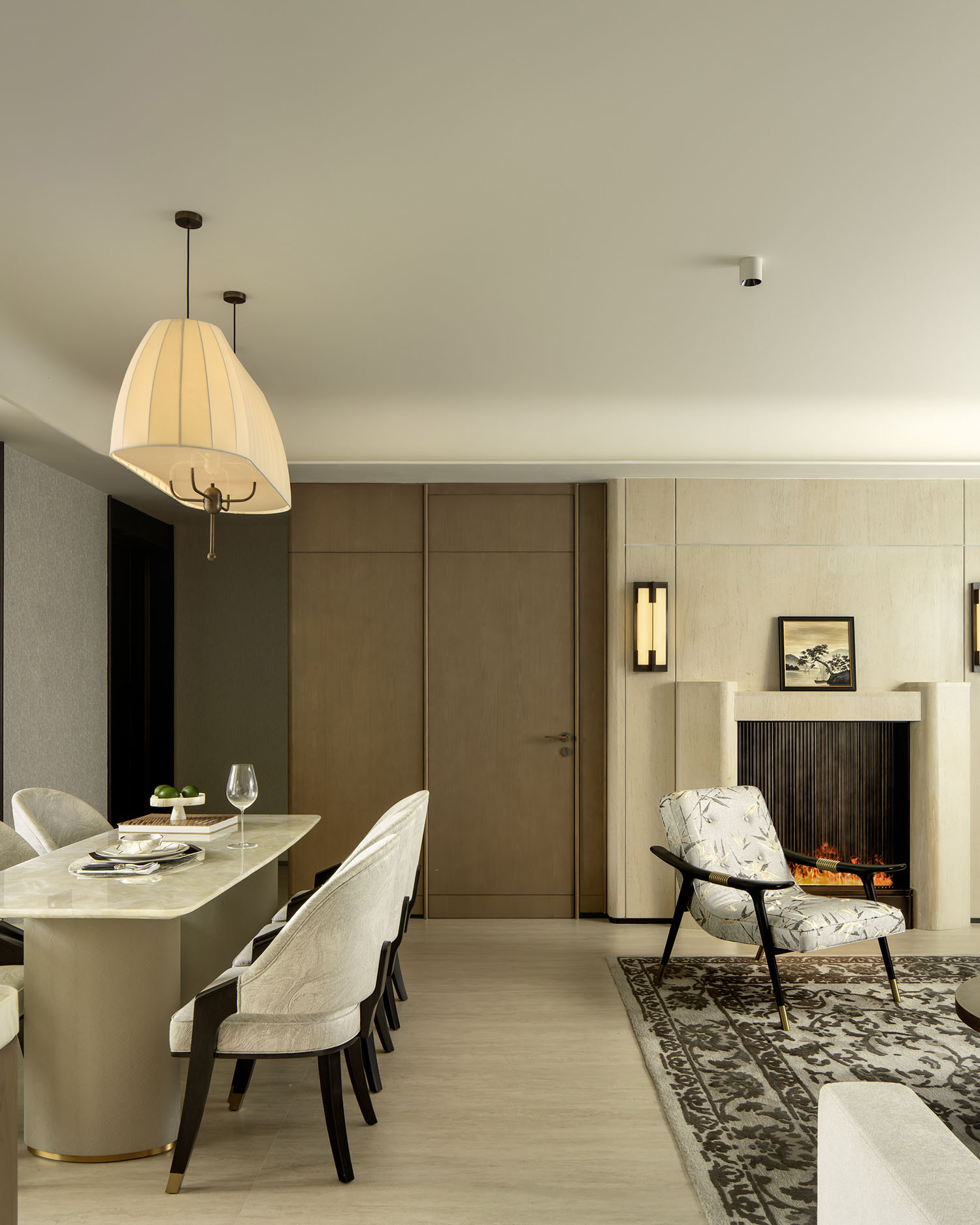 样板间设计,家装样板间,样板间设计案例,样板间设计方案,现代风格样板间设计,轻奢样板间,120㎡,143㎡,上海越秀和樾府:苏河之源的艺境栖居,上海,CCD郑中设计