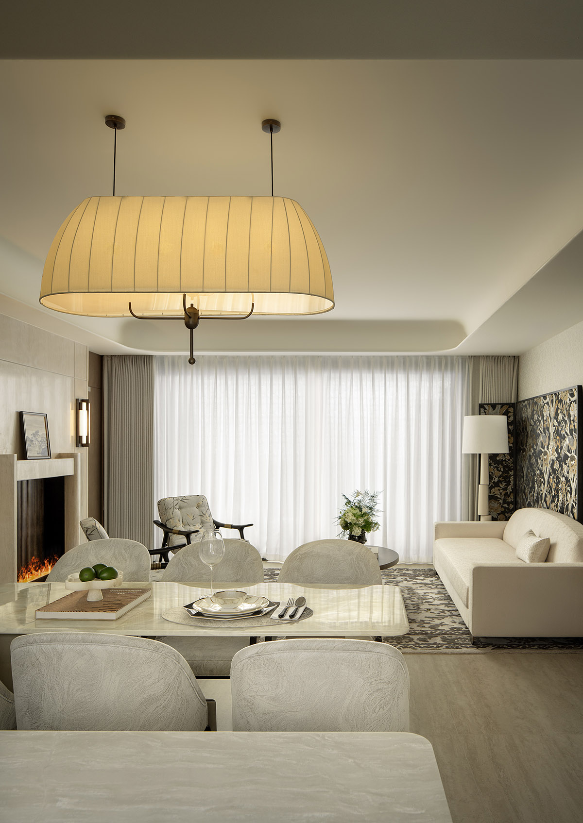 样板间设计,家装样板间,样板间设计案例,样板间设计方案,现代风格样板间设计,轻奢样板间,120㎡,143㎡,上海越秀和樾府:苏河之源的艺境栖居,上海,CCD郑中设计