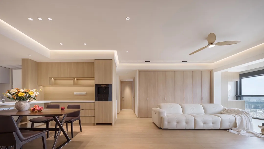 164㎡大平层,164㎡,住宅设计,原木风住宅,现代风格家装设计,大平层,大平层设计,大平层设计案例,大平层设计方案,广州大平层-木与光的二重奏,广州,隐之设计