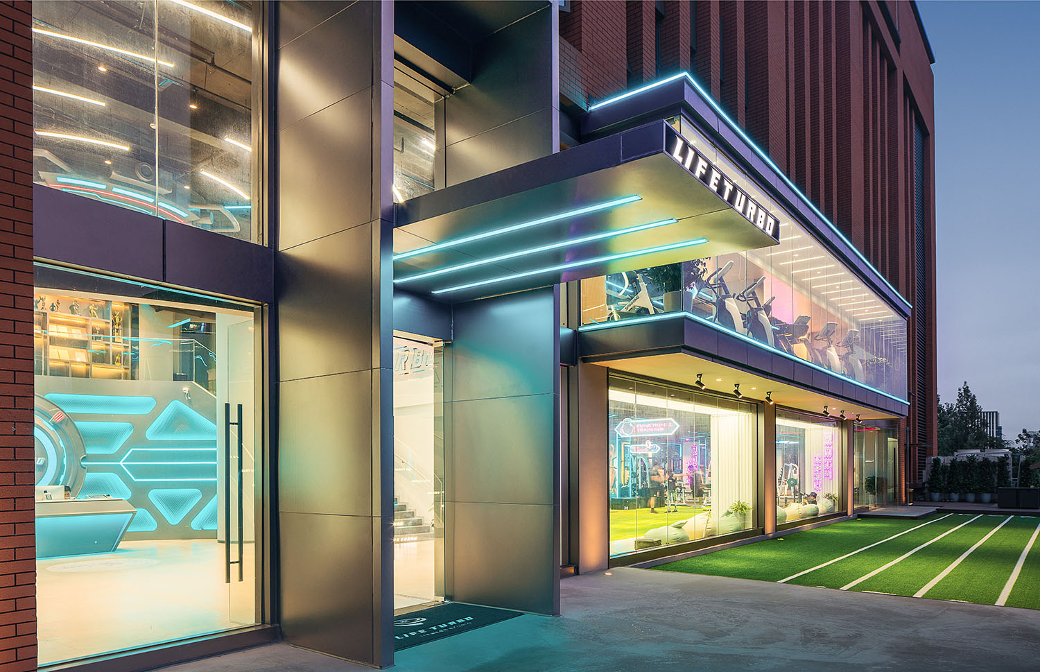 健身房设计,健身中心设计,创意健身房,健身房设计案例,健身房设计方案,重庆LIFETURBO健身中心,重庆,一亩良田商业设计