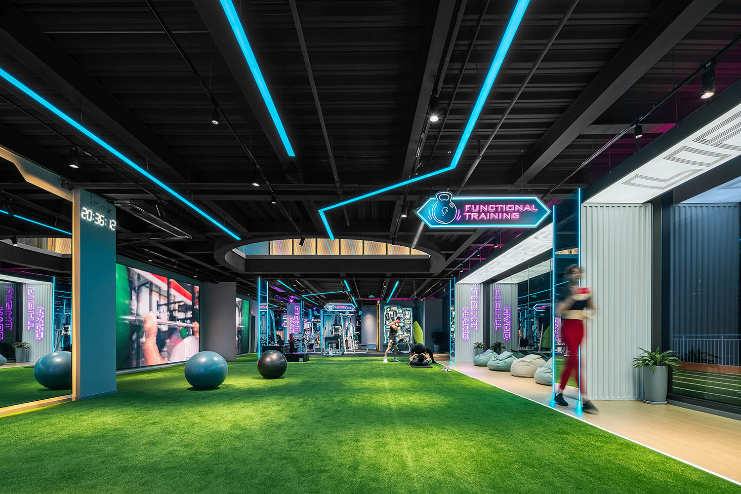 健身房设计,健身中心设计,创意健身房,健身房设计案例,健身房设计方案,重庆LIFETURBO健身中心,重庆,一亩良田商业设计