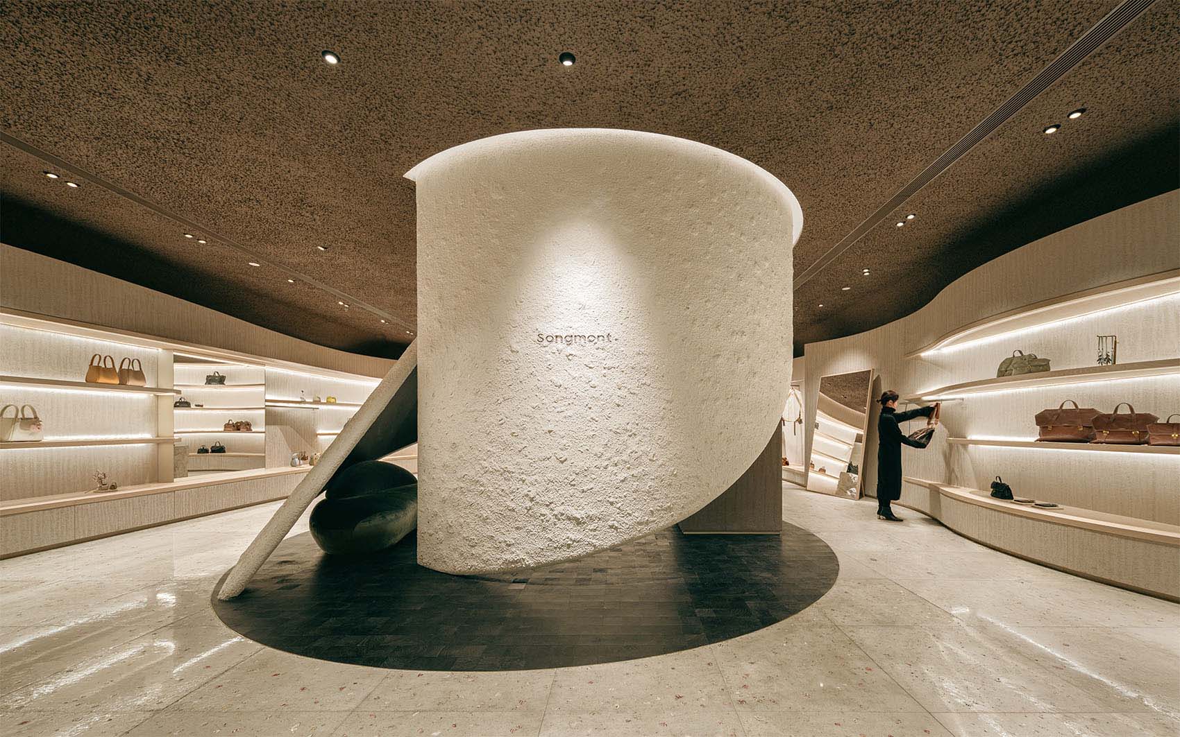 零售店设计,包包零售店,连锁零售店设计,Songmont山下有松,零售店设计案例,商店设计,零售店设计方案,山下有松Songmont青岛店,青岛,大料建筑