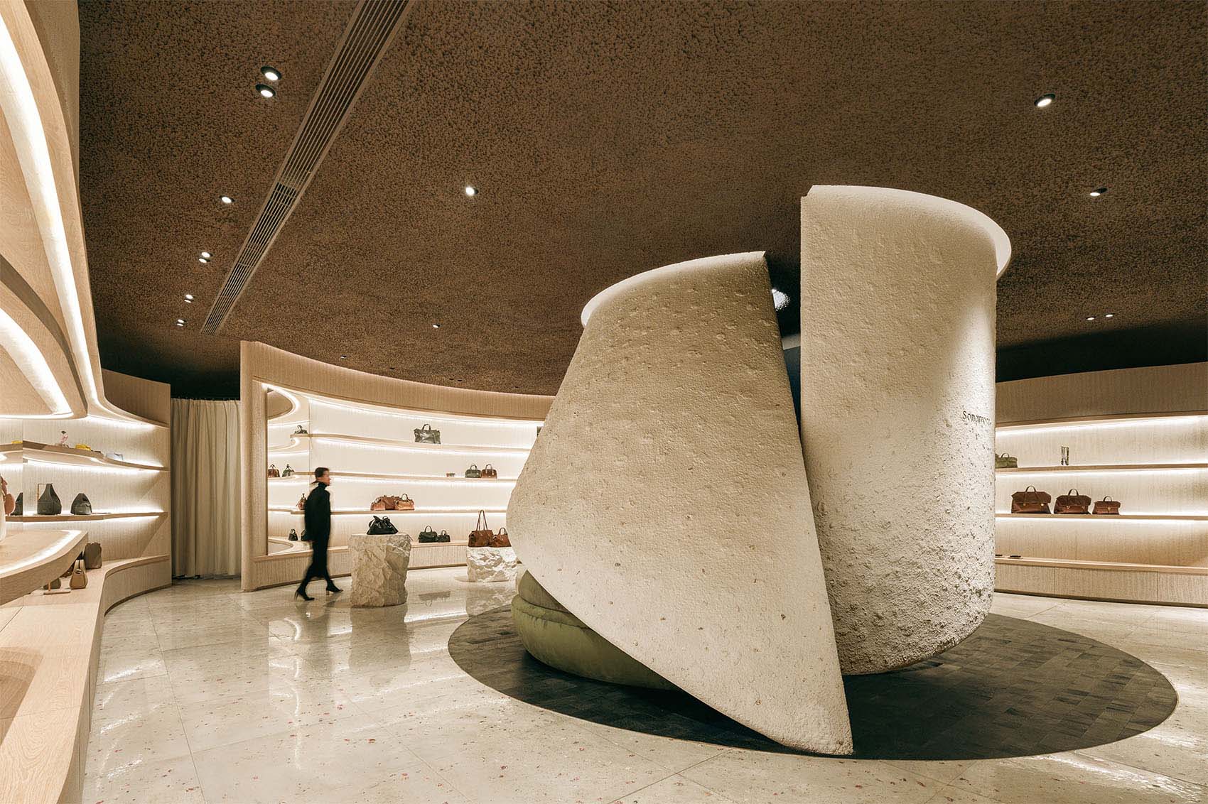 零售店设计,包包零售店,连锁零售店设计,Songmont山下有松,零售店设计案例,商店设计,零售店设计方案,山下有松Songmont青岛店,青岛,大料建筑