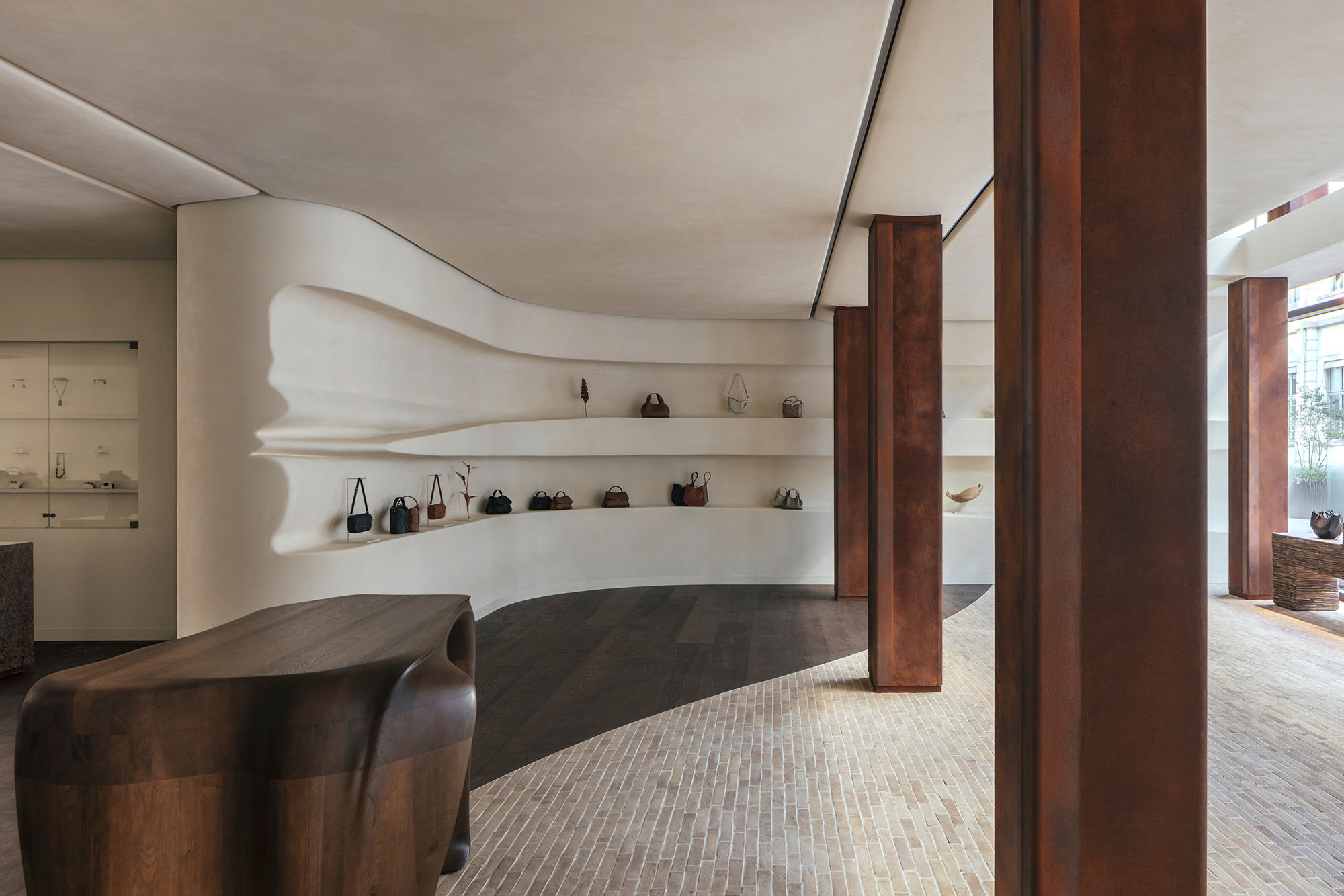 零售店设计,旗舰店设计,Snøhetta,德国,汉堡,Polène旗舰店,Polène,皮包店设计