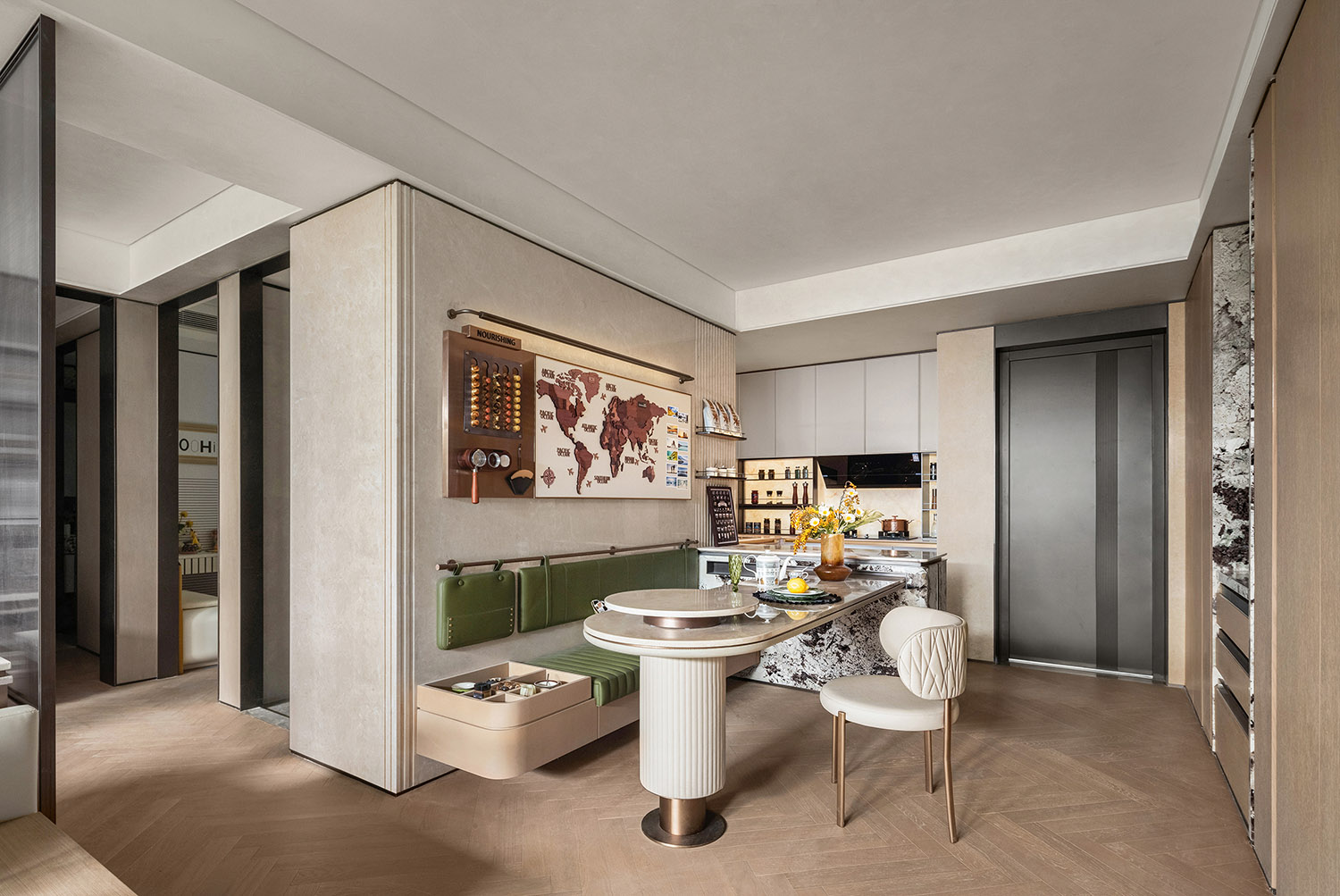 115㎡,122m²,85m²,样板间设计,公寓样板间,小户型样板间,样板间设计案例,样板间设计方案,现代风格样板间设计,轻奢样板间,以空间书写生活秩序:福州榕发云玺的三种栖居演绎,福州,栋三尺设计