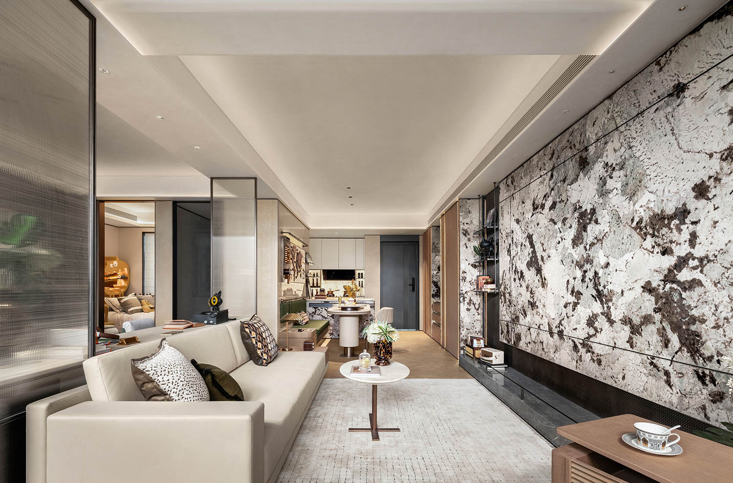 115㎡,122m²,85m²,样板间设计,公寓样板间,小户型样板间,样板间设计案例,样板间设计方案,现代风格样板间设计,轻奢样板间,以空间书写生活秩序:福州榕发云玺的三种栖居演绎,福州,栋三尺设计