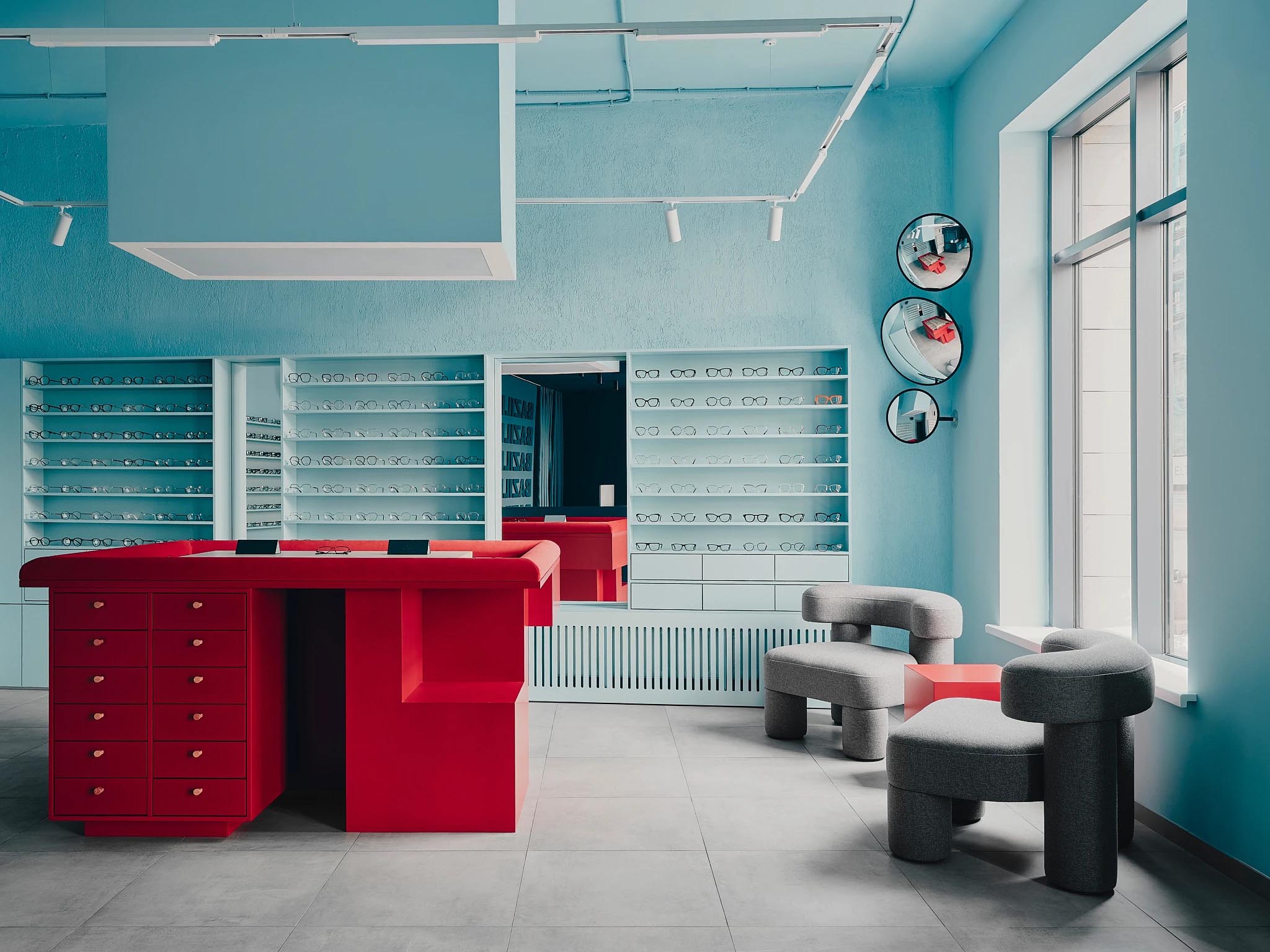 Hubarch Studio,零售店设计,Bazilio眼镜店,俄罗斯,圣彼得堡,眼镜店,眼镜店设计,店铺设计