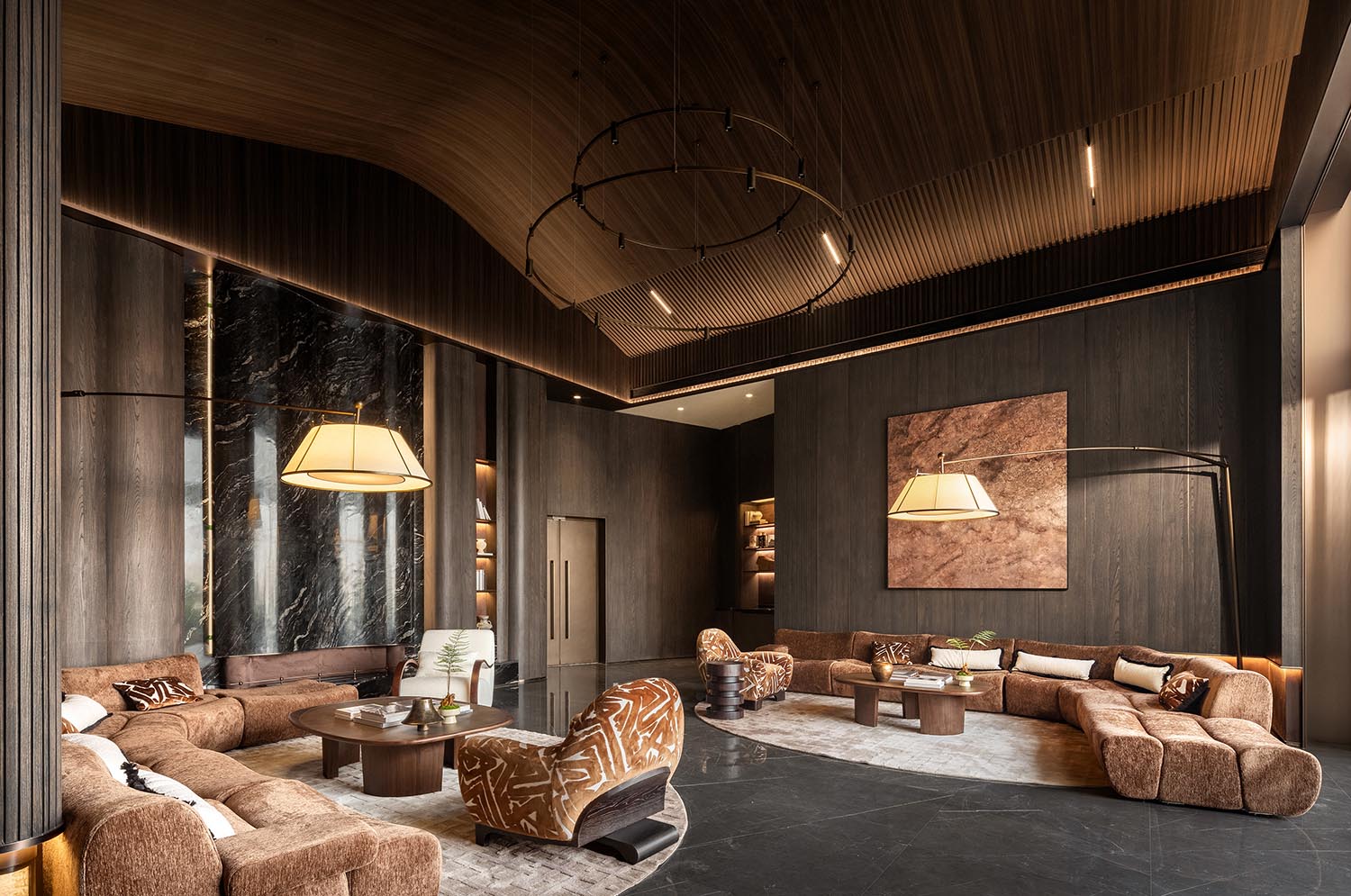 架空层设计,社区架空层,住宅架空层设计,社区化架空层,软装设计,架空层软装,成都麓湖·观澜架空层,成都,千寻设计,麓湖C30观澜组团