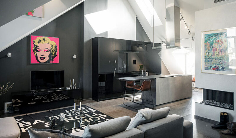 瑞典80平米斜顶阁楼设计