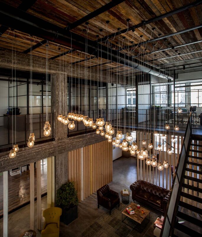 以色列软件公司LOFT风格办公室设计