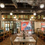 伦敦工业风机场餐厅设计