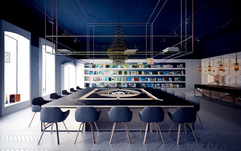 摩尔多瓦咖啡&图书馆精品空间设计