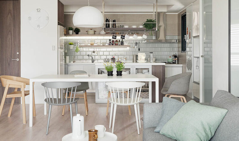 中国台湾新北120平米现代简约风三口之家