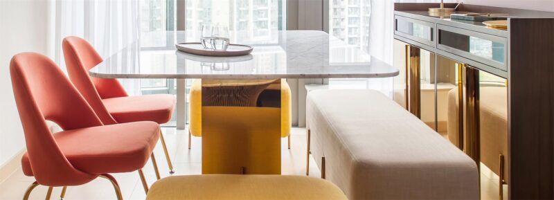 色彩的冲撞：香港46平米单身住宅设计