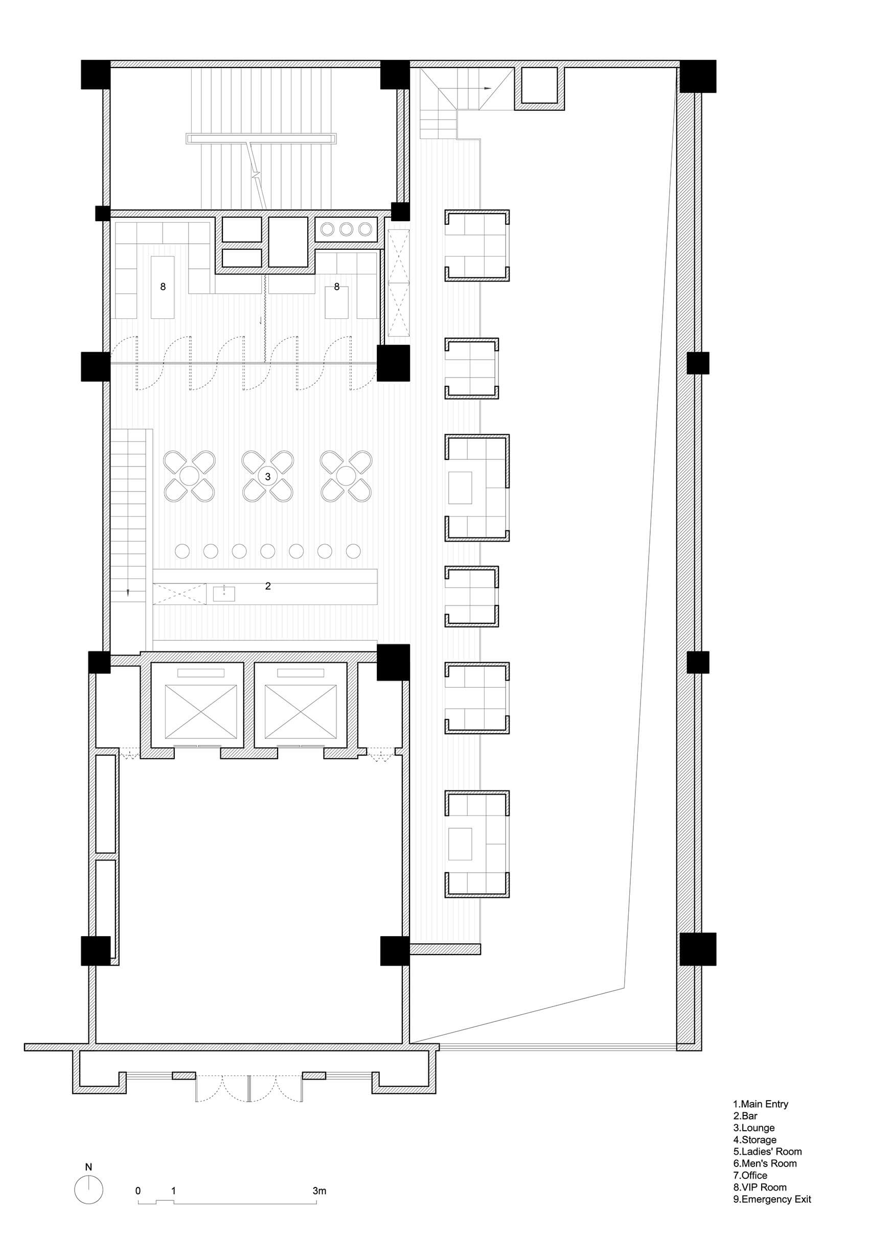 餐饮空间，酒吧空间，重庆餐厅设计，B.L.U.E.建筑设计事务所，慢节奏