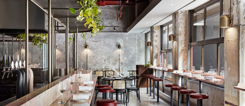 墨尔本Pentolina优雅工业风意大利休闲餐厅设计