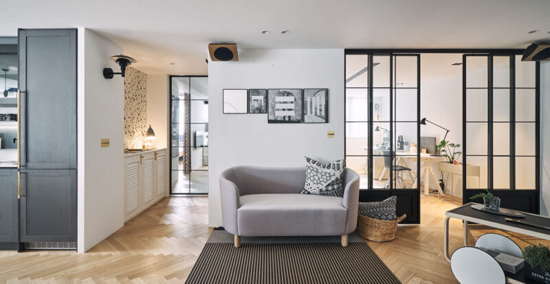 简洁而有力的设计，台湾100多平米四口之家