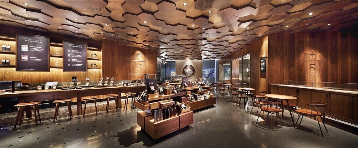 餐饮空间，星巴克设计，咖啡厅设计，星巴克深圳万象天地店