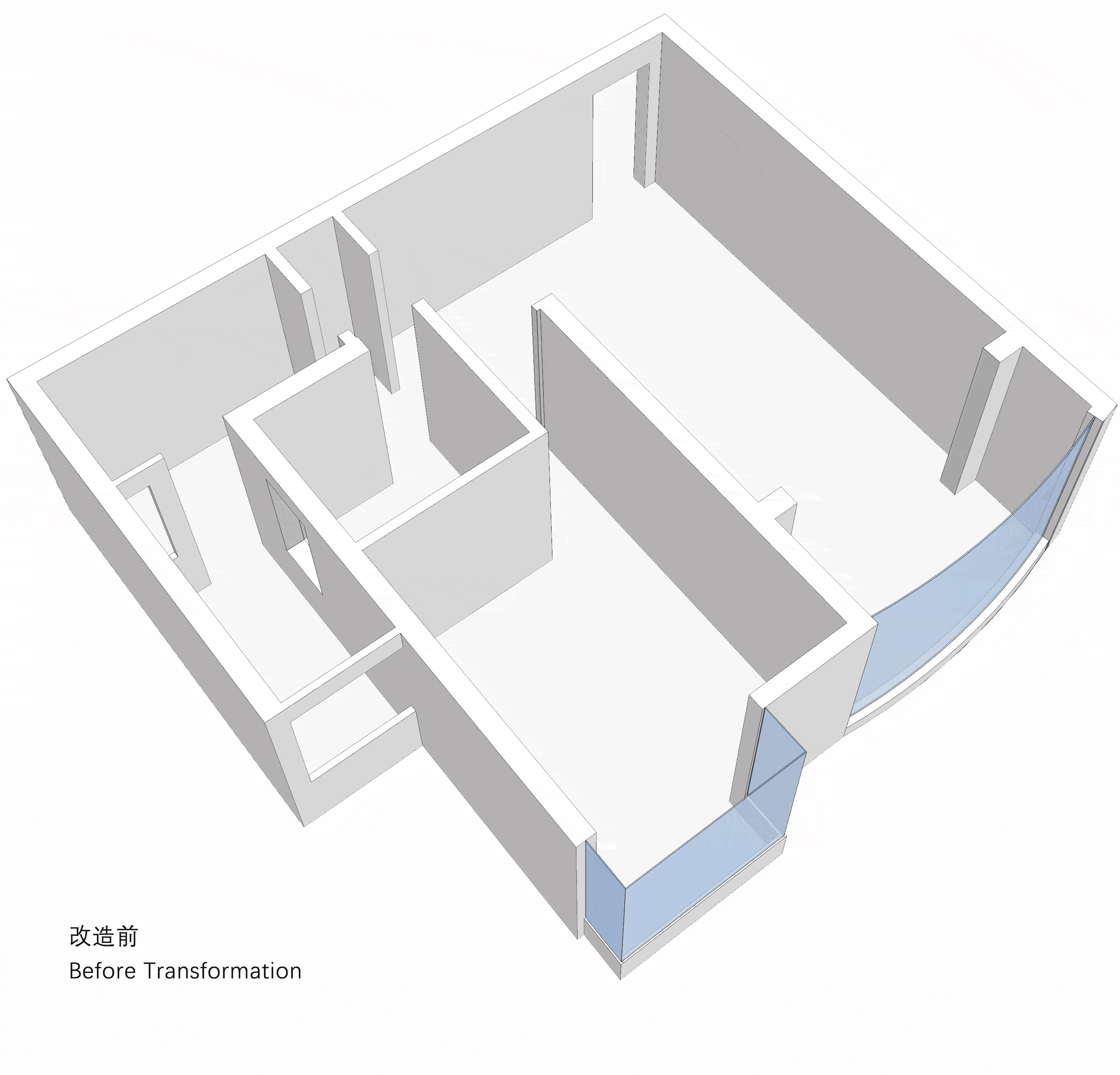 住宅改造设计，60㎡住宅设计，住宅空间，小户型，上海住宅设计