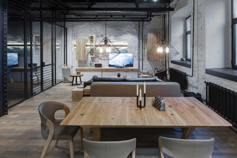 莫斯科原木家具Fortross复合工作室设计