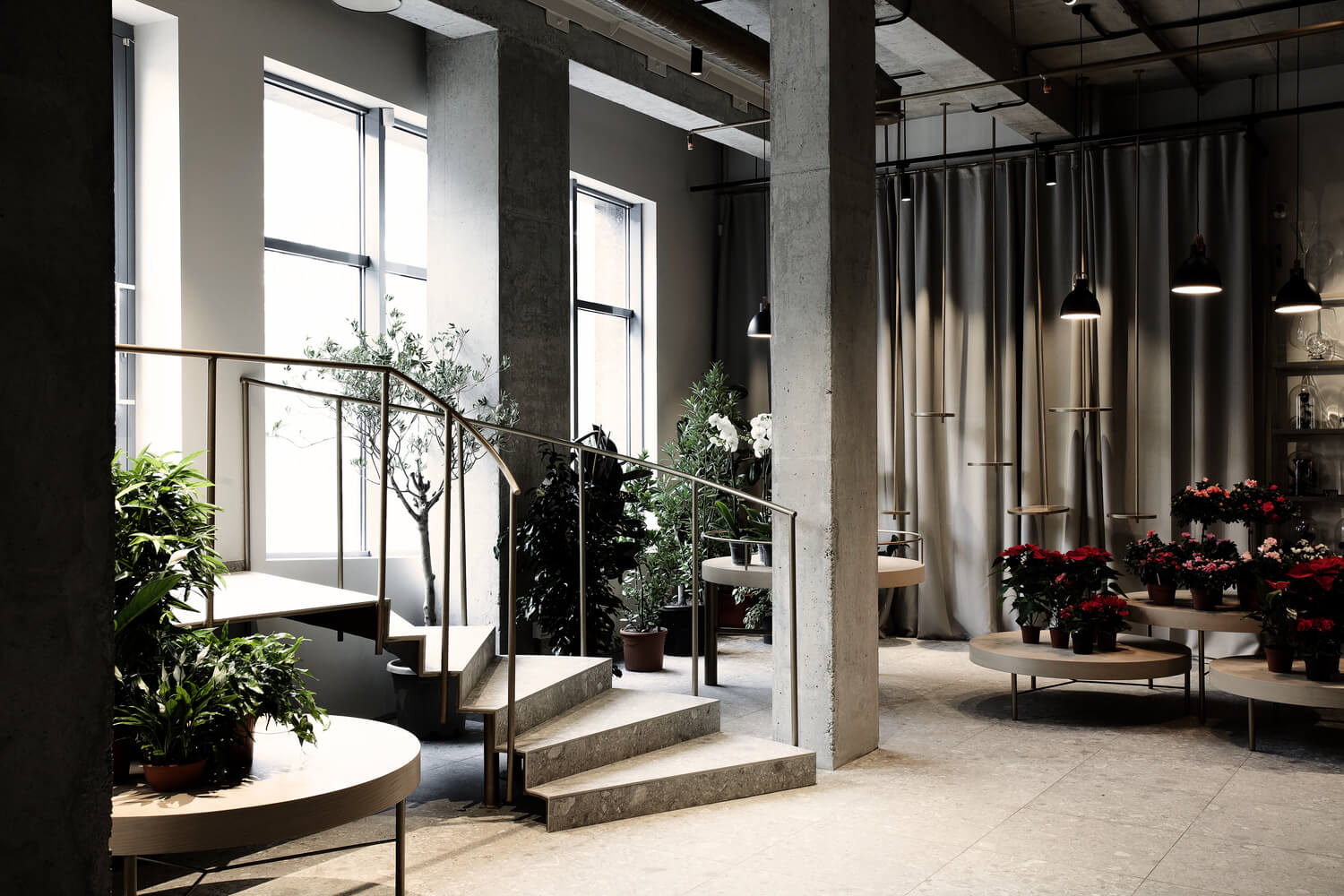 商业空间，极简主义，花店，Nottdesign