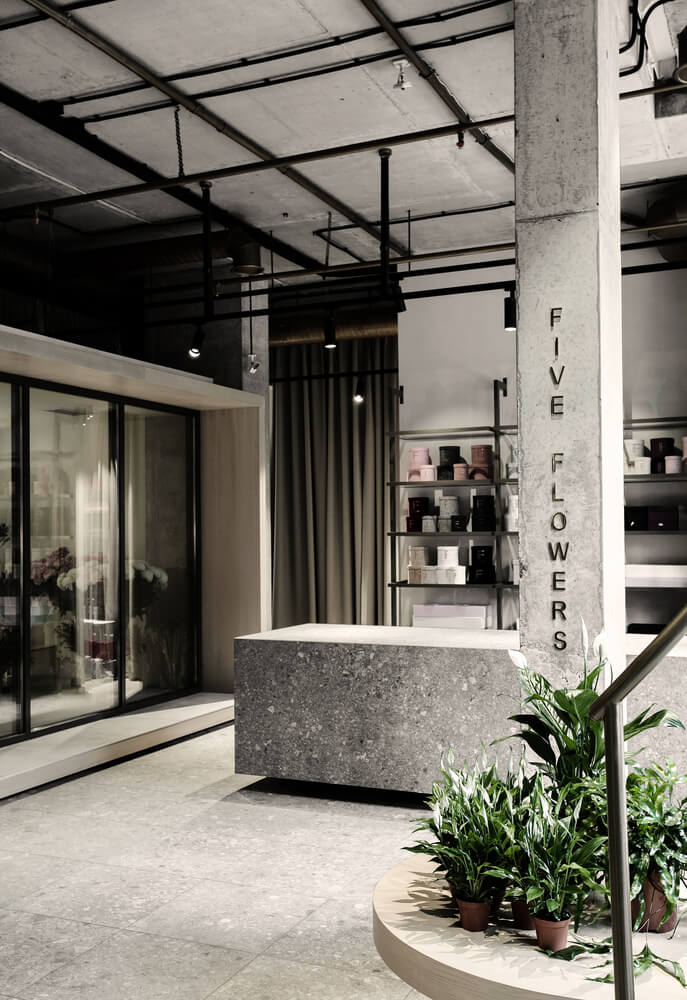 商业空间，极简主义，花店，Nottdesign