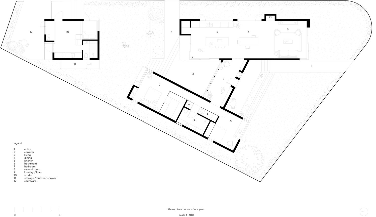 住宅空间，住宅设计，国外住宅空间设计，THREE PIECE HOUSE，澳大利亚，可持续