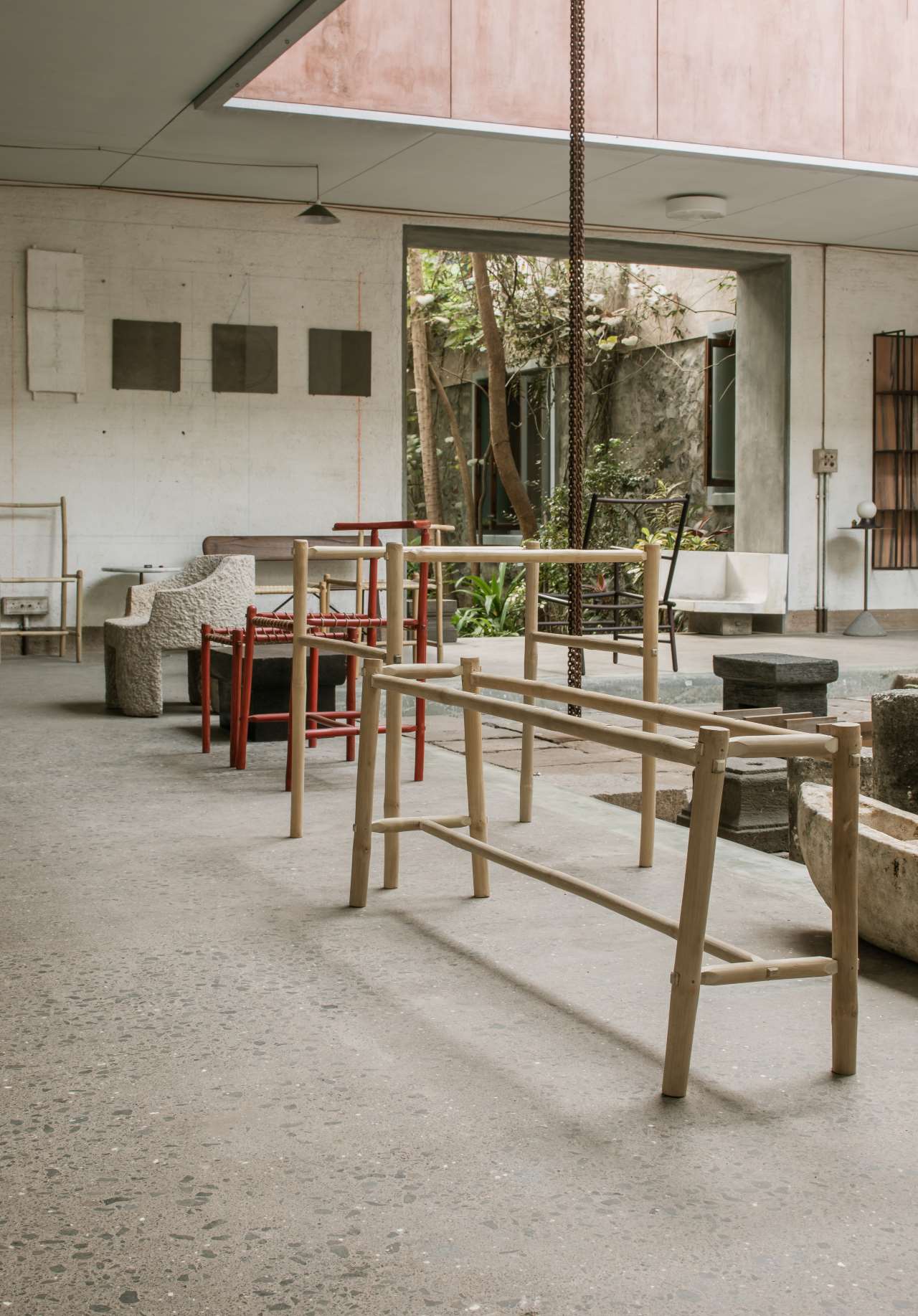 商业空间，画廊，展览，Studio Mumbai，家具设计