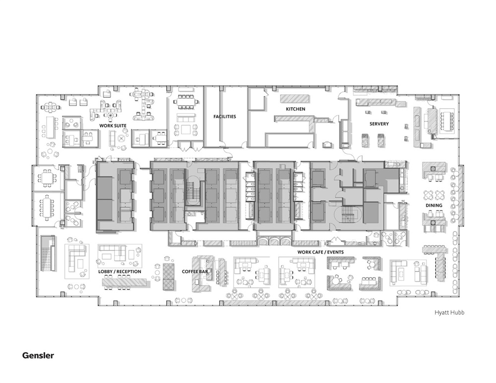 办公空间，凯悦集团全球总部，芝加哥，国外办公室设计，总部，Hyatt，Gensler