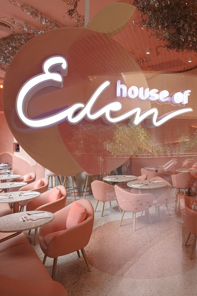 网红餐厅，party/space/design，粉红餐厅，餐厅设计，时尚餐厅