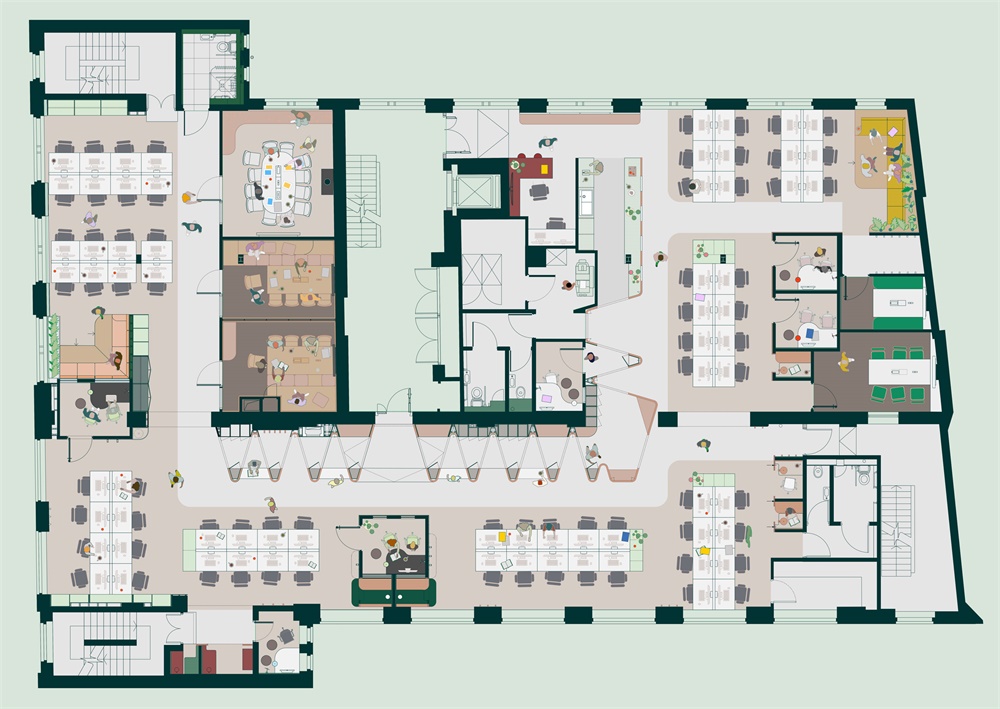 办公空间，Airbnb办公室，伦敦，Threefold Architects