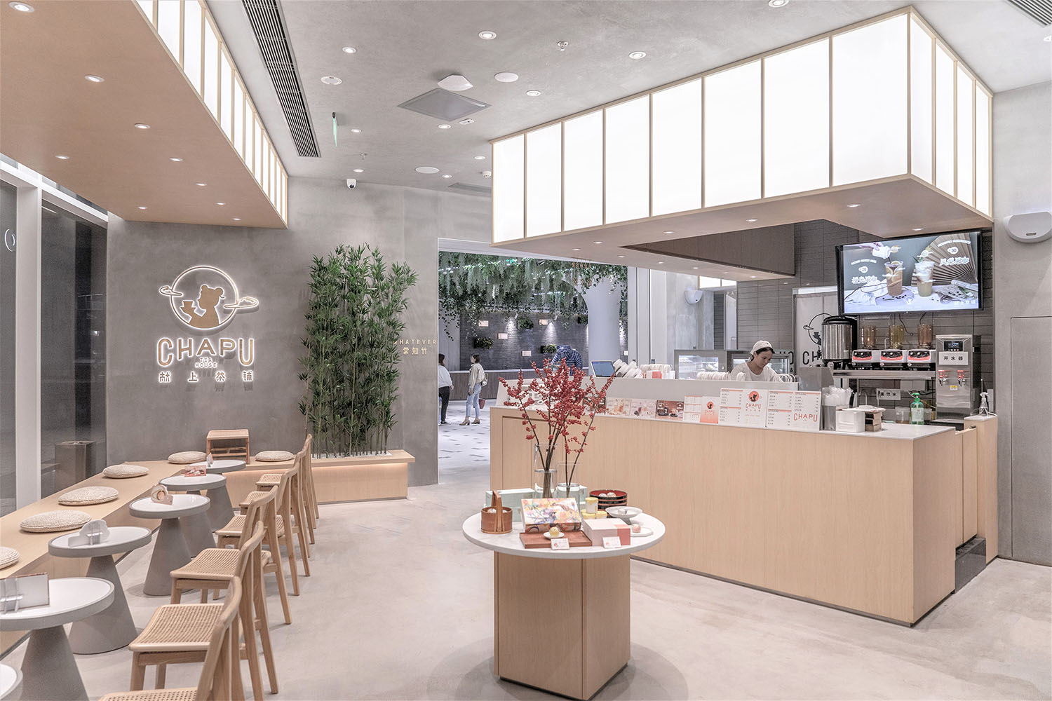 重塑建筑、献上果子与献上茶铺欢乐海岸店、深圳茶饮店设计、深圳茶铺设计、REFORM