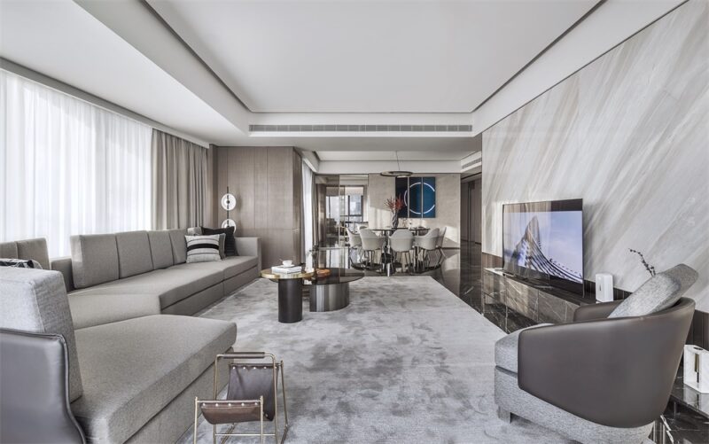 柯翊建筑设计 l 绍兴源盛·云锦中心大平层样板间