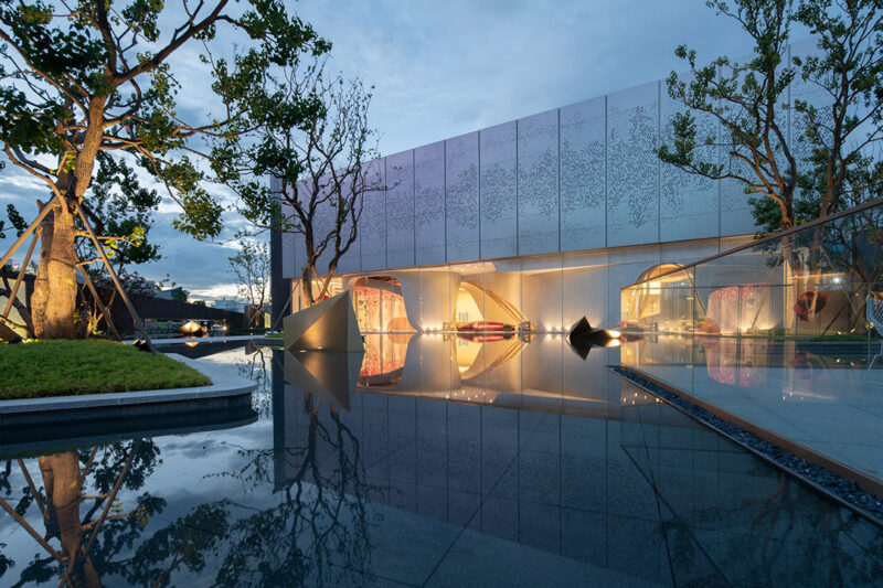 维几设计 | 昆明龙湖·天璞售楼处-花开随喜，四季沐春