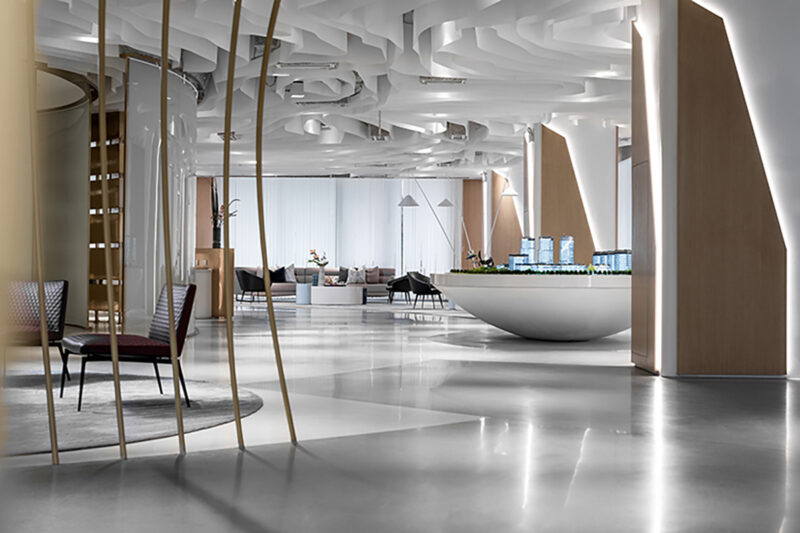 引擎艺荷 | 北京台湖售楼中心-玫瑰花下的艺术客厅