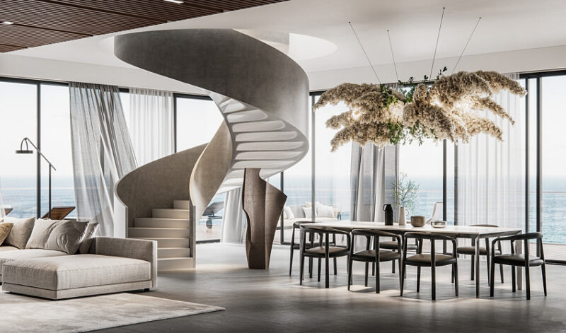 VizLine Studio | 白俄罗斯现代自然系海景公寓