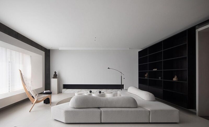 时上建筑 | 北京450㎡禅宗美学居所-明星向佐的家