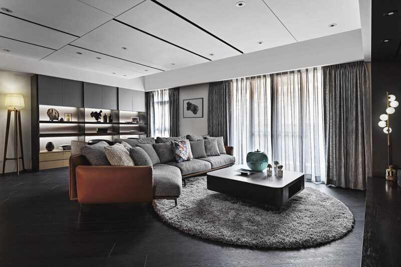 簡兆芝室内设计 | 台湾90㎡墨艺藏金住宅设计