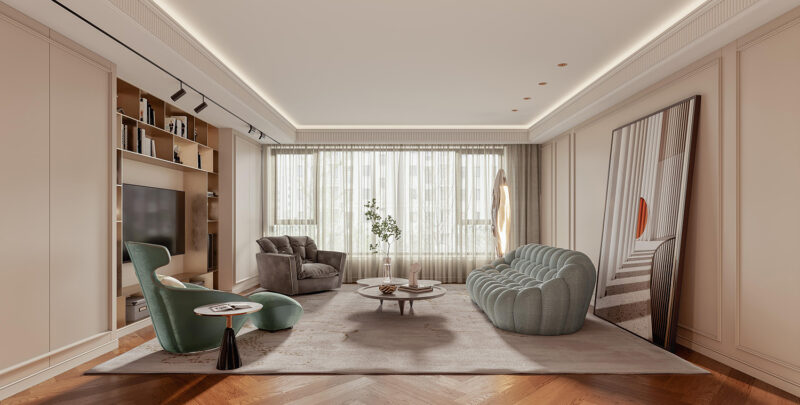 示觉设计 | 300㎡,上海现代时尚与法式经典的融合